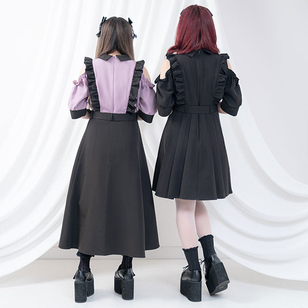 アシンメトリー地雷ワンピース　mars Ank Rouge　夢展望 3wayアシンメトリーオフショルワンピース – レディース