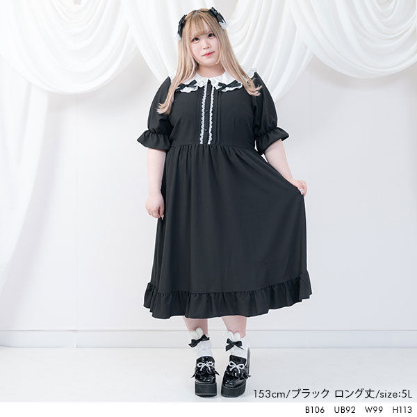 LIEF チューリップガーデン丸襟リボンワンピース 黒 3点セット 丸襟リボンワンピース – レディースファッション通販の夢展望【公式】