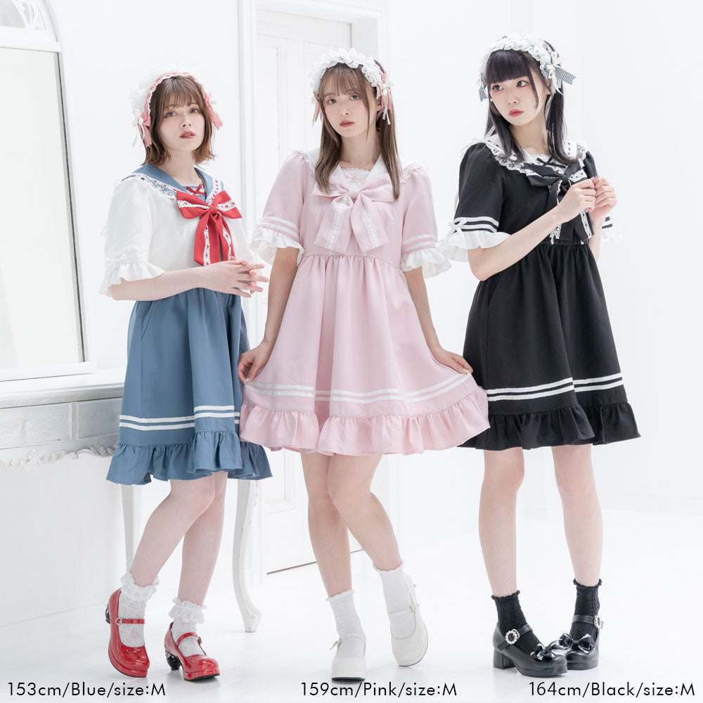 ヒロイン学園レースフリルワンピース – レディースファッション通販の