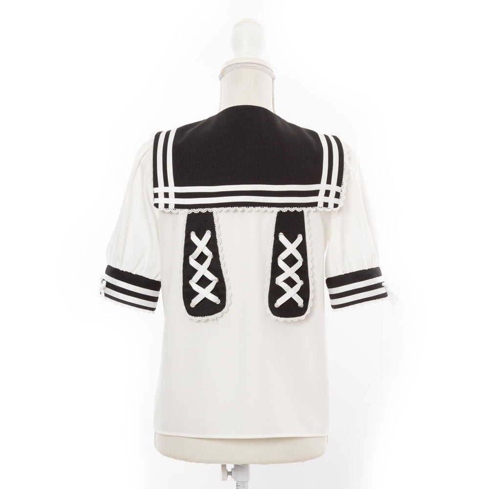 セーラーレースアップうさぎブラウス – レディースファッション通販の