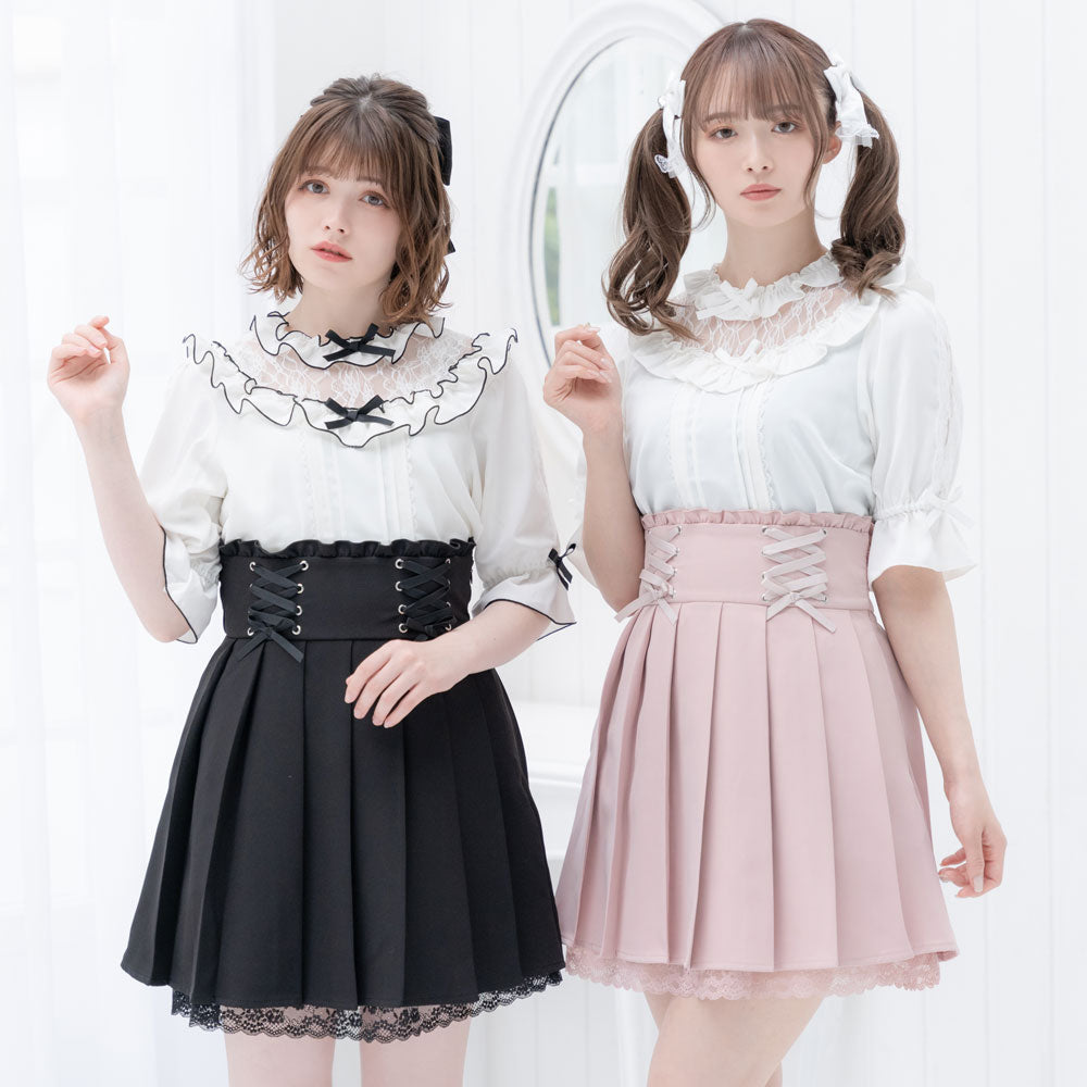 レース切替フリルブラウス – レディースファッション通販の夢展望【公式】