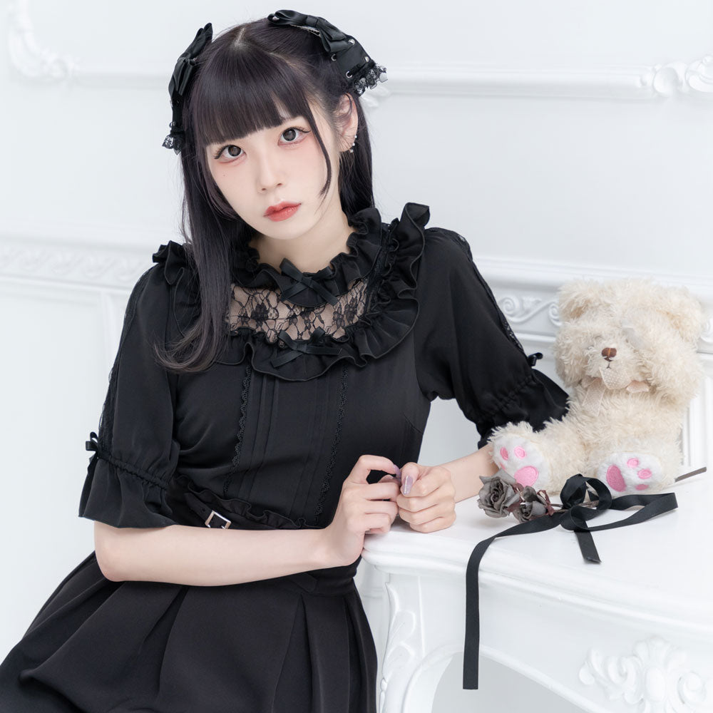 新品　レース フリル ブラウス　M～Ｌ レース切替フリルブラウス – レディースファッション通販の夢展望【公式】