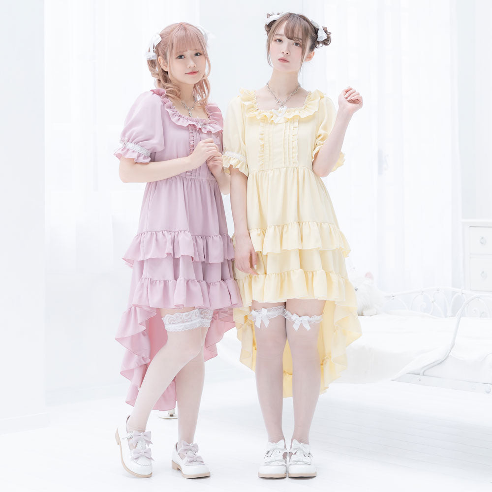 ワンピース フリル フィッシュテール リゾート フェミニン 上品 repeat ໒꒱°* #archangel_rosaryフィッシュテールワンピース_