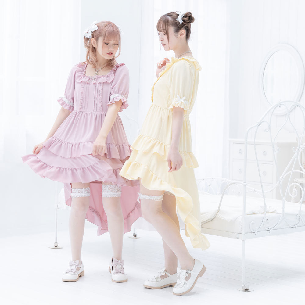 プレシャスリボン 妖精ワンピース 袖フリル ワンピース