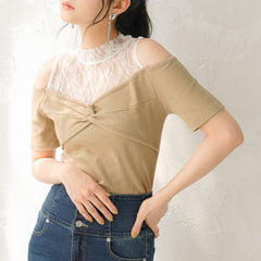 ベージュ×ホワイト