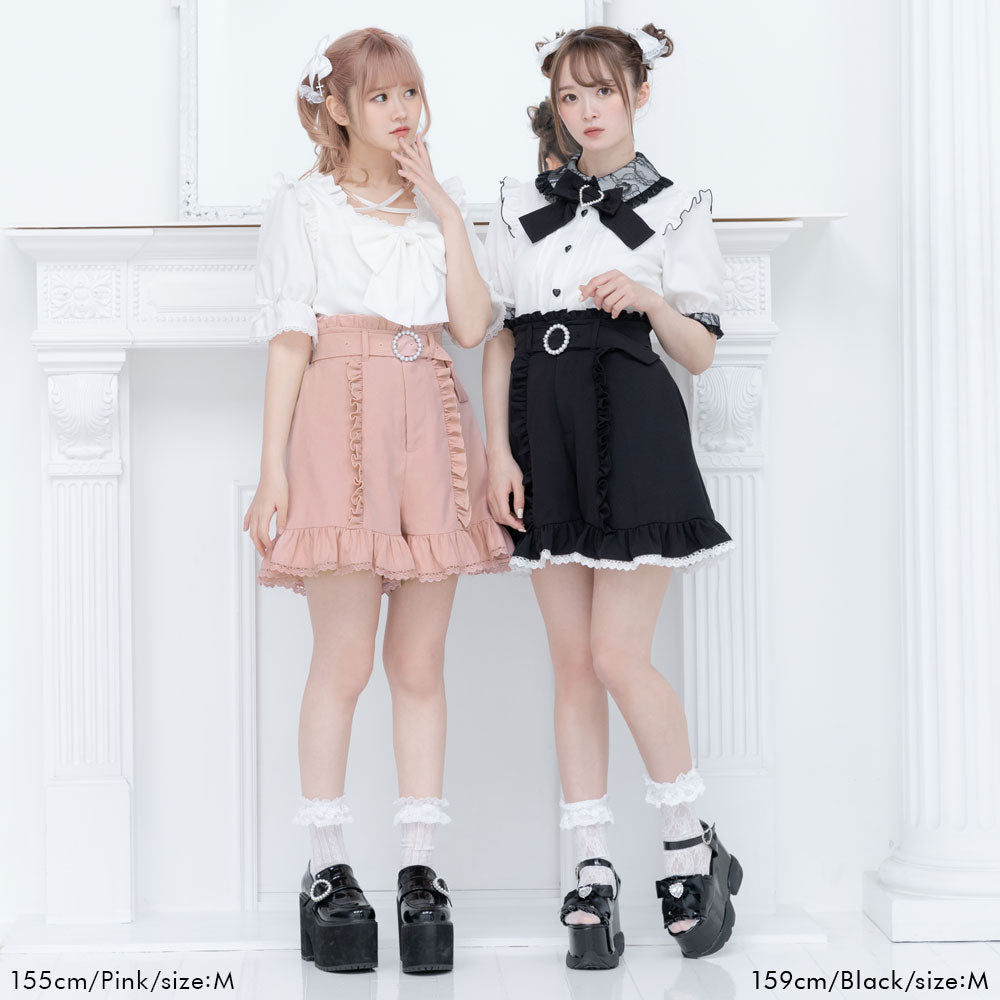 バックルベルトフリルショートパンツ – レディースファッション通販の バックルベルトフリルショートパンツ – レディースファッション通販の