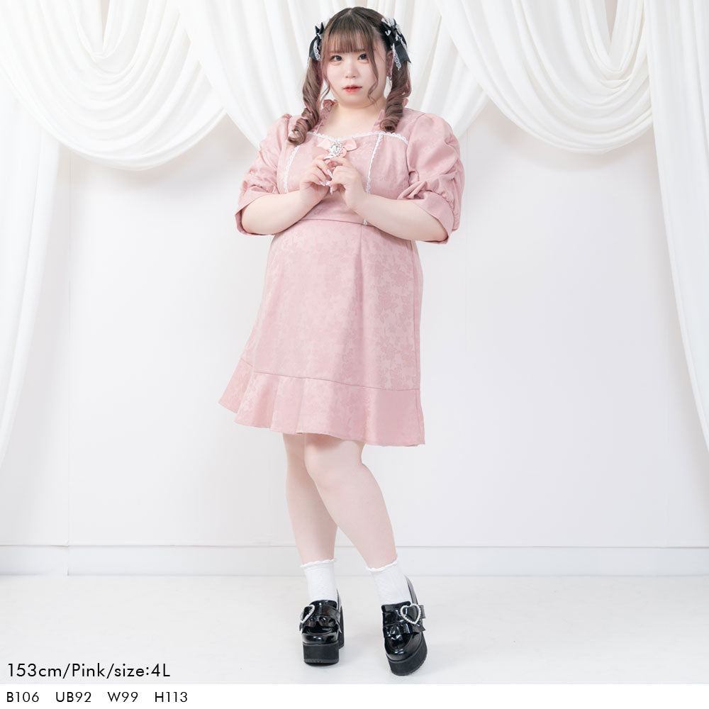 ジャガードパワショルビジューワンピース – レディース