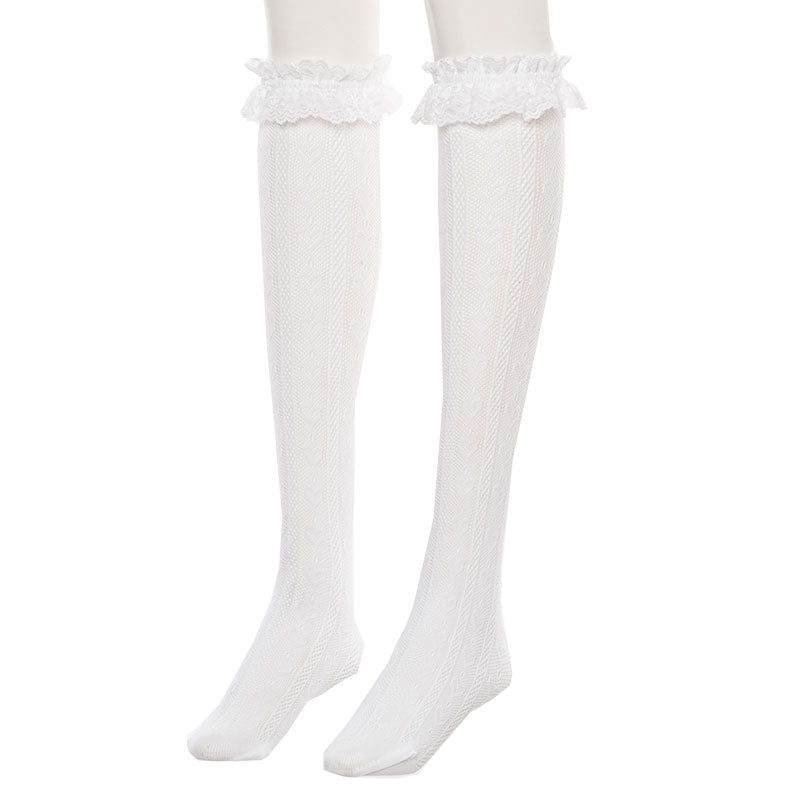 Angelic Pretty　ハートレースハイソックス Sugar Hearts OTKs (2024) by Angelic Pretty