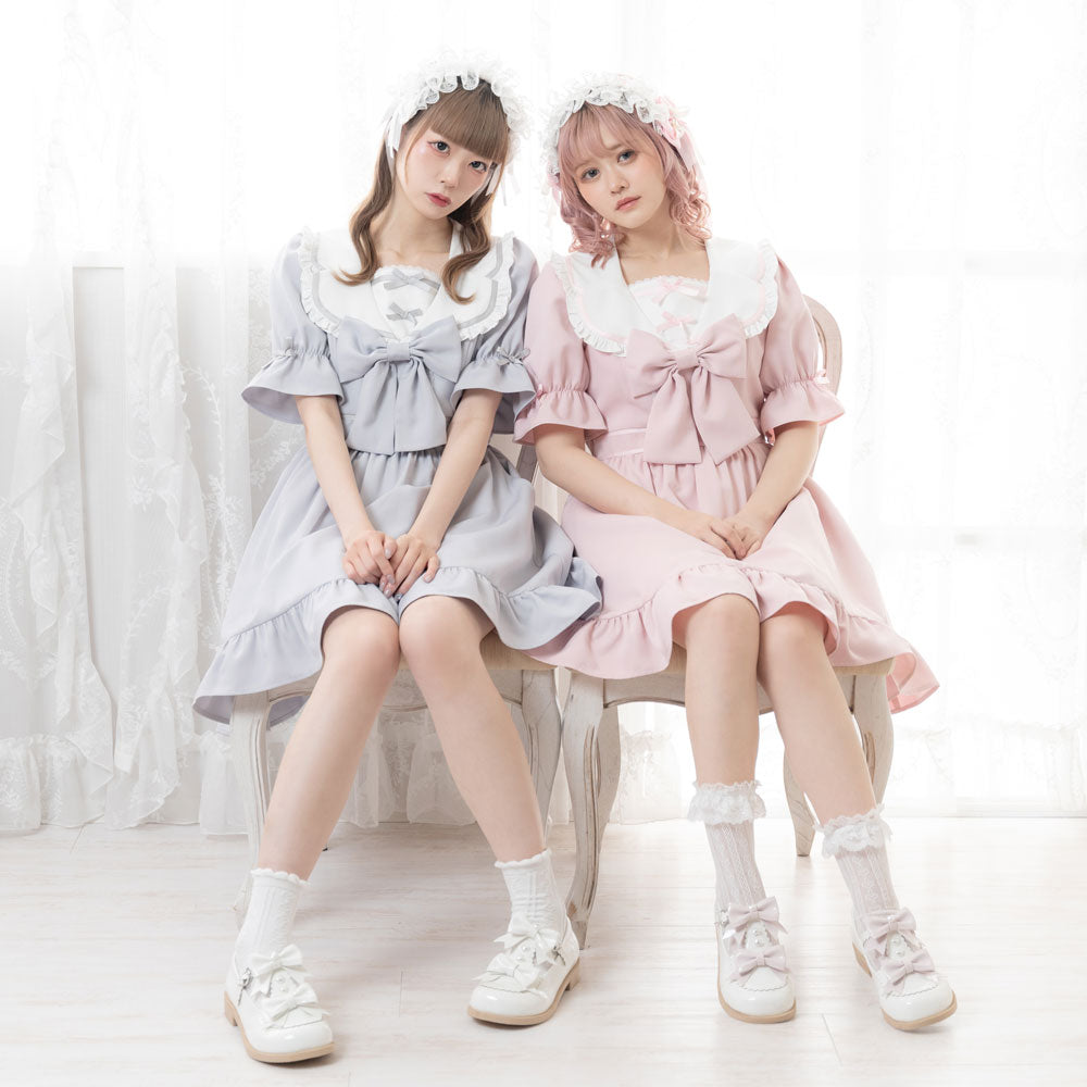 ハンドメイドスタイ　うさみみセーラーワンピース　めーとるさま ハンドメイドスタイうさみみセーラーワンピースめーとるさま
