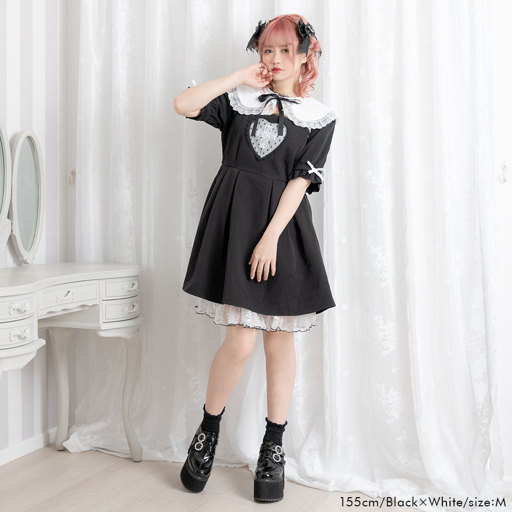 【美品】 闇十字架ハートドットワンピース – レディースファッション通販 その他