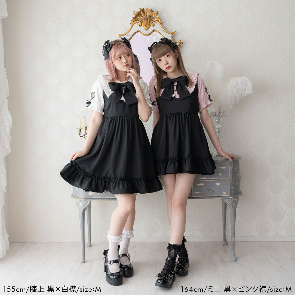 ハートドットスリーブワンピース – レディースファッション通販の夢