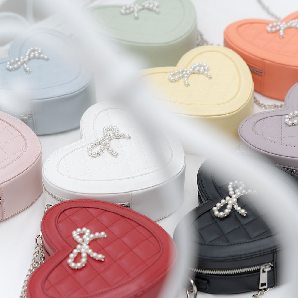 ハートパールリボンショルダーバッグ – レディースファッション通販の