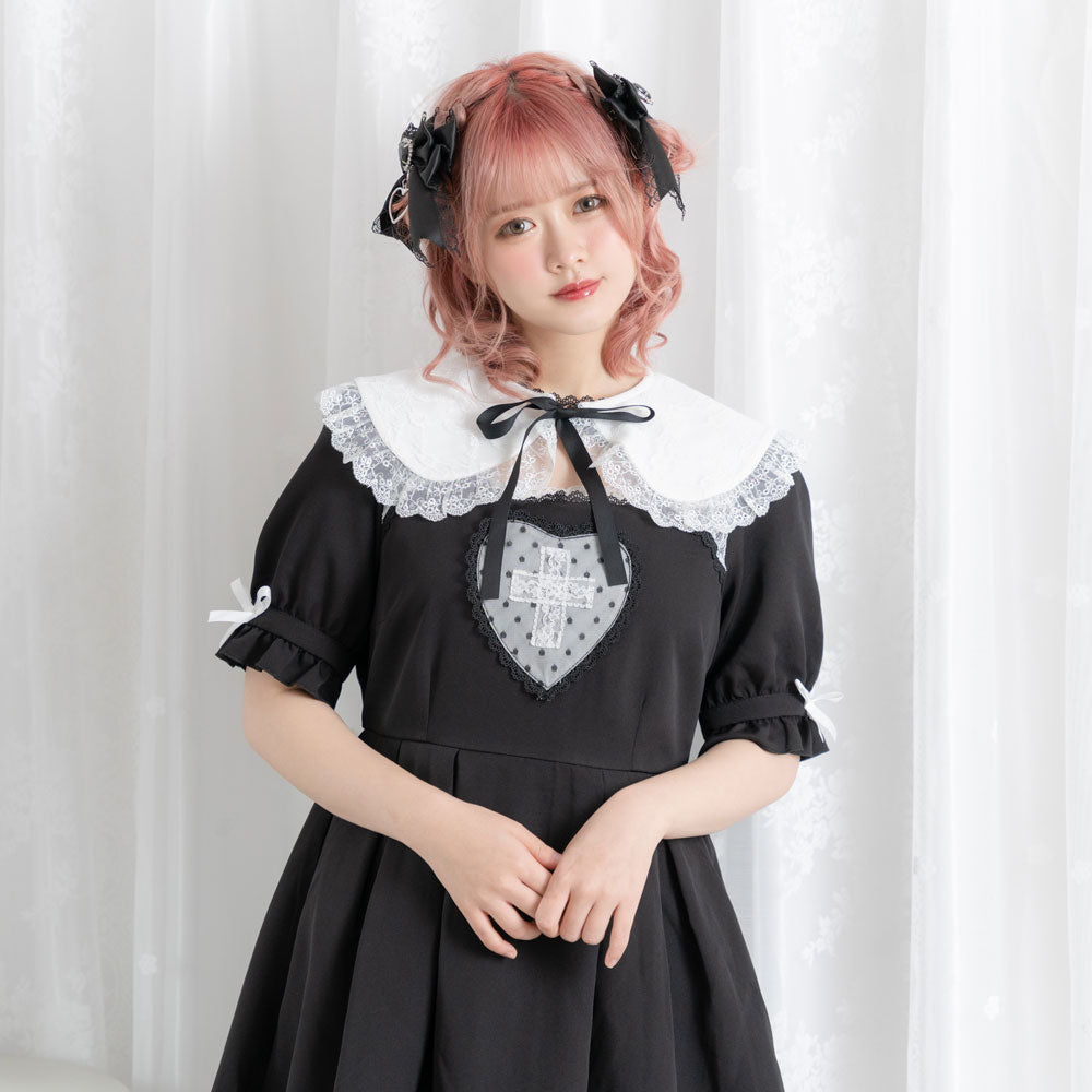 【紙タグ付き新品未使用品】ディアマイラブ ワンピース＆ヘアクリップセット 紙タグ付き新品未使用品】ディアマイラブ ワンピース＆ヘア