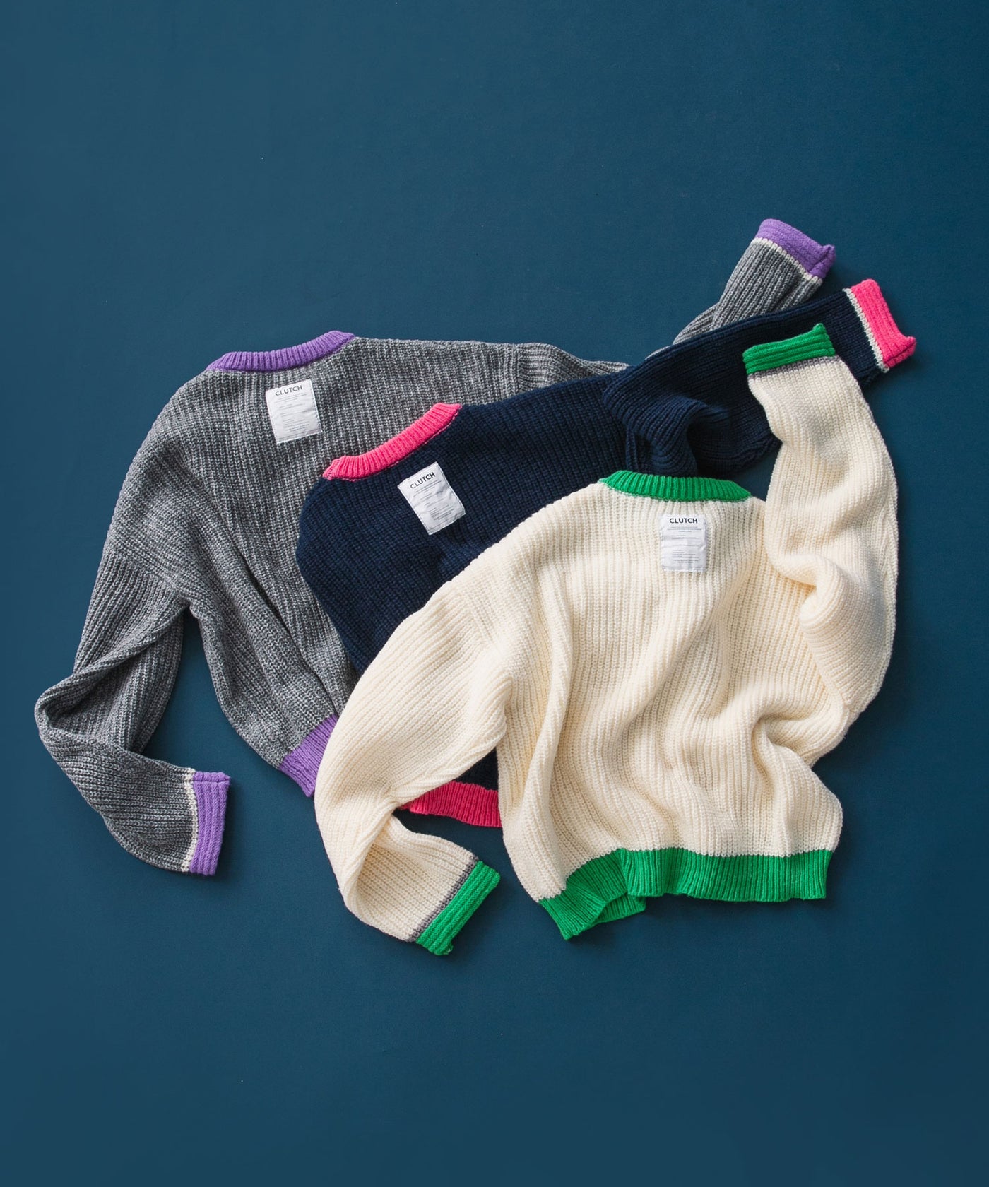 スリーブデザインバイカラーニット – レディースファッション通販の夢