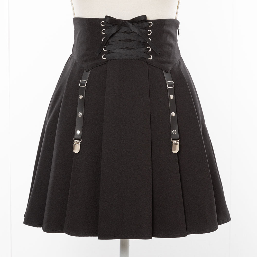 Coast* セットアップ風 ベルト プリーツスカートドレス Lace Ladies ドレス セットアップ風レース半袖×プリーツロング