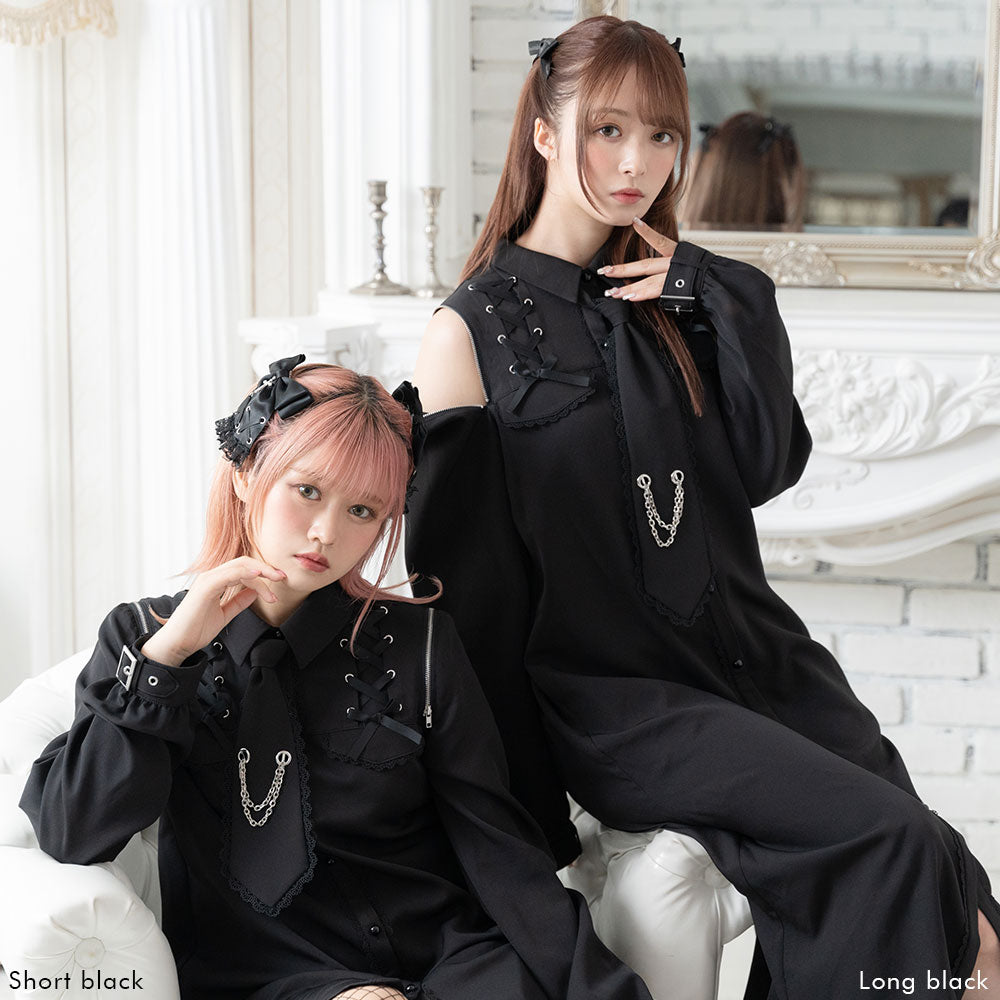 E199　夢展望　新品未使用　ネックリボン　ダブルブレストコート　レース　タグ付 はしごレースサス付きフリルリボンスカート – レディース
