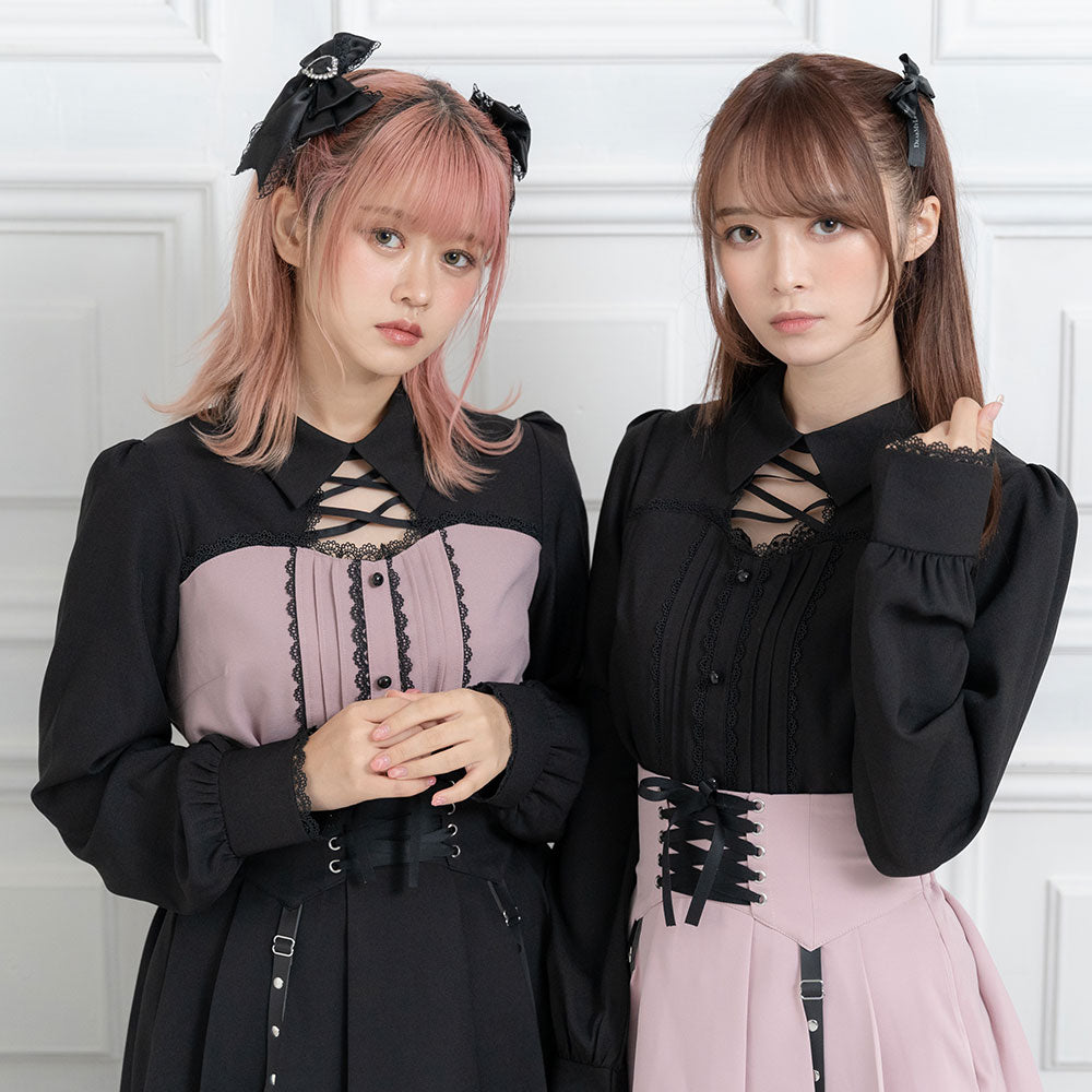 夢展望 ディアマイラブハイネックカフスレース アップブラウス 3L ブラック 533228-03_1000x.jpg?v=1686122479