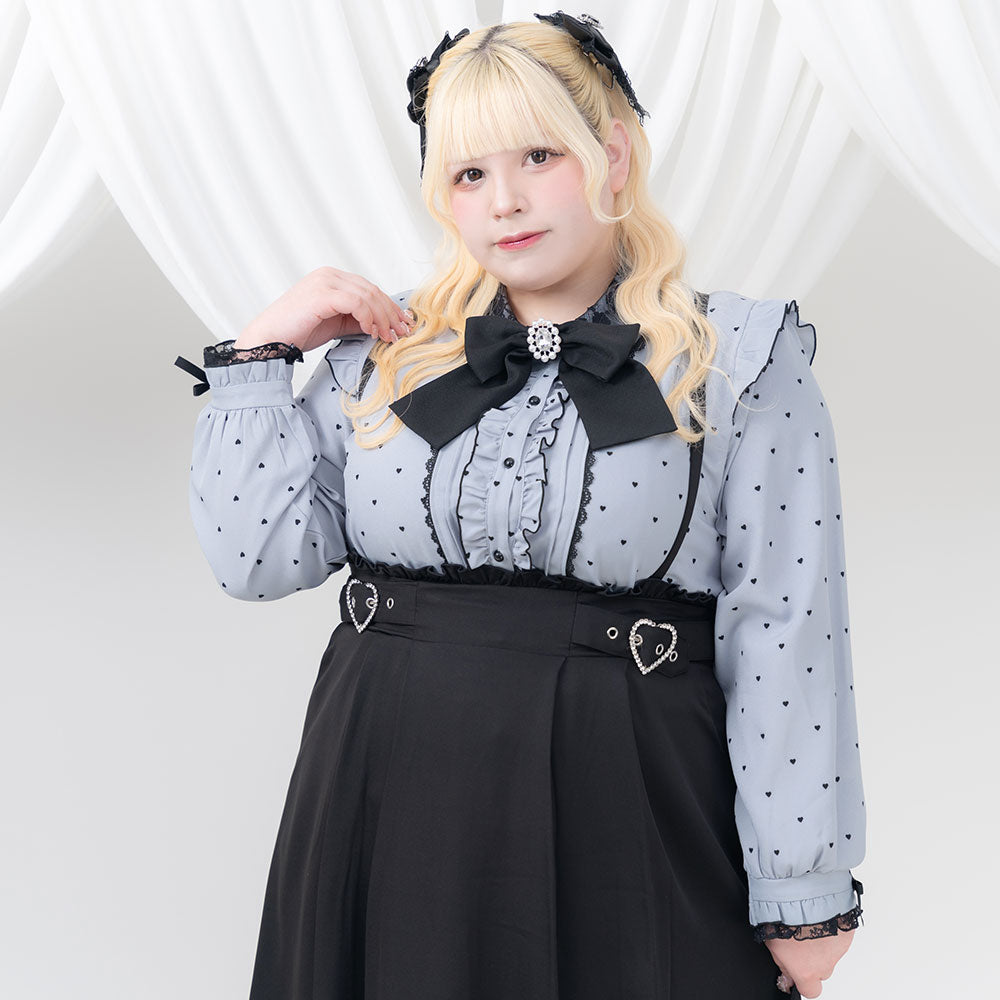 サイドキラキラハートバックルスカート – レディース