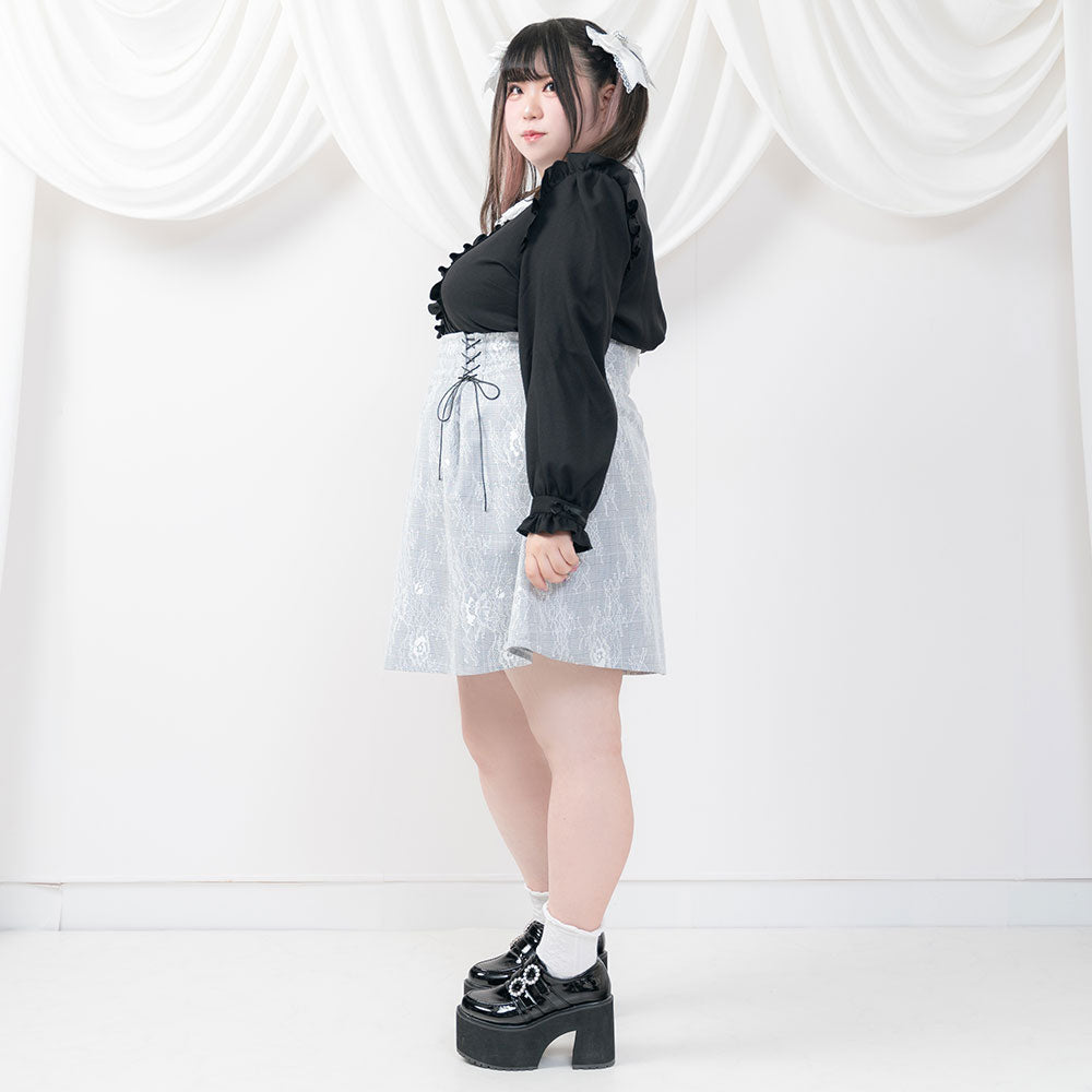 レース重ねレースアップスカート – レディースファッション通販の夢