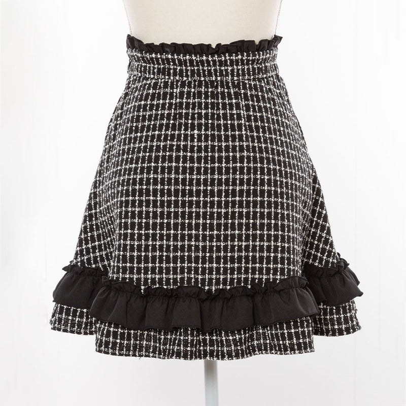 ハートビジューツイードスカート – レディースファッション通販の夢 