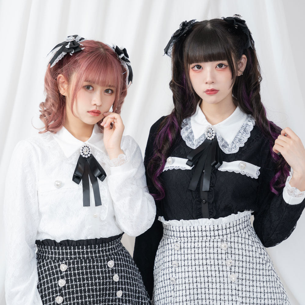 エイミー❤︎ビジューレースブラウス　新品❤︎ eimy istoire - エイミー❤︎ビジューレースブラウス 新品❤︎の通販