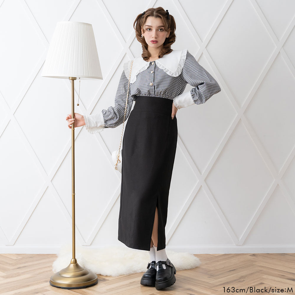 ハイウエストスリットタイトスカート – レディースファッション