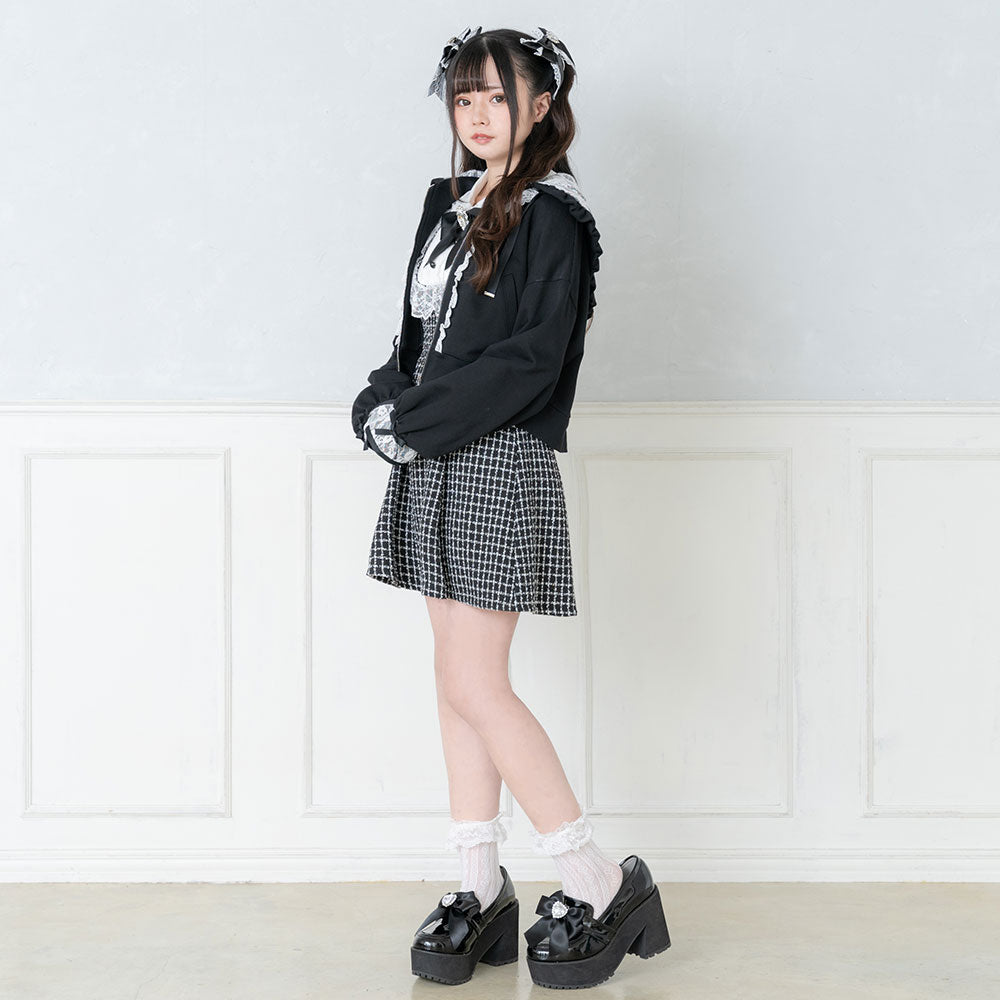グリーンフード付きパーカー ワンピy2kフェアリーグランジバレエコア森ガール 膝丈 ワンピース レース 森ガール Y2K 平成 00s フェアリー