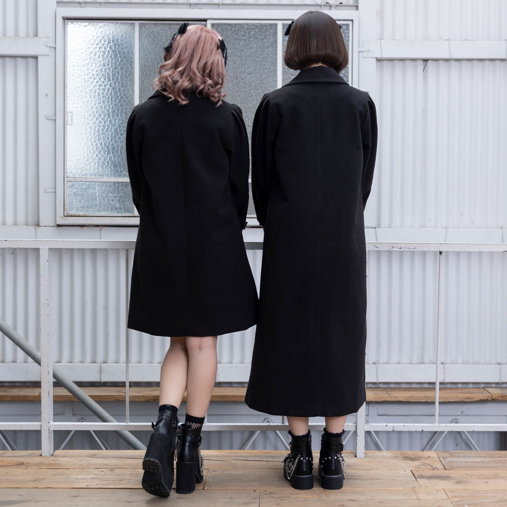 M me eme／Front zip lame check coat (eme10349) | All Item