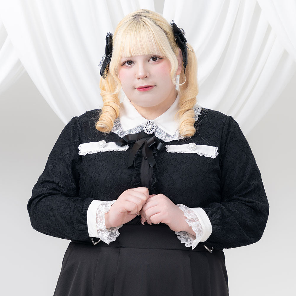 ビジューブローチレースブラウス – レディースファッション通販の夢