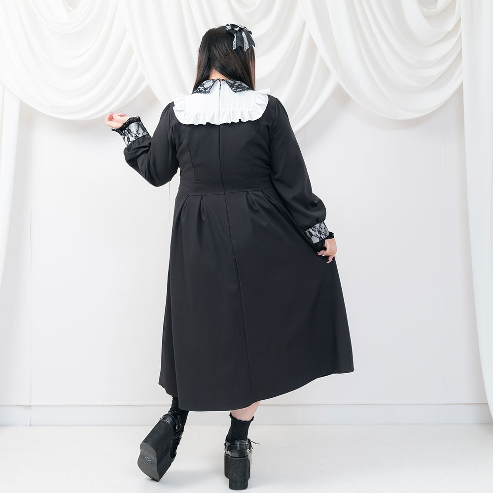 【5L】レースハートパールベルトワンピース Dearmylovewhip レースハートパールベルトワンピース – レディースファッション