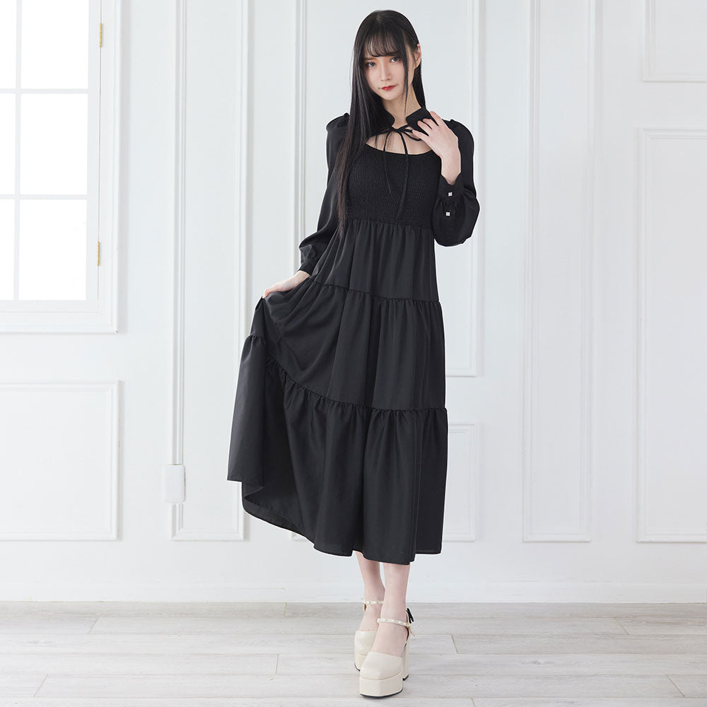 新品　SOIR DOLCE　現行品　11号　シフォン　ワンピース　定価4.2万 シフォンワンピースセット（ブラック） | ボークス公式