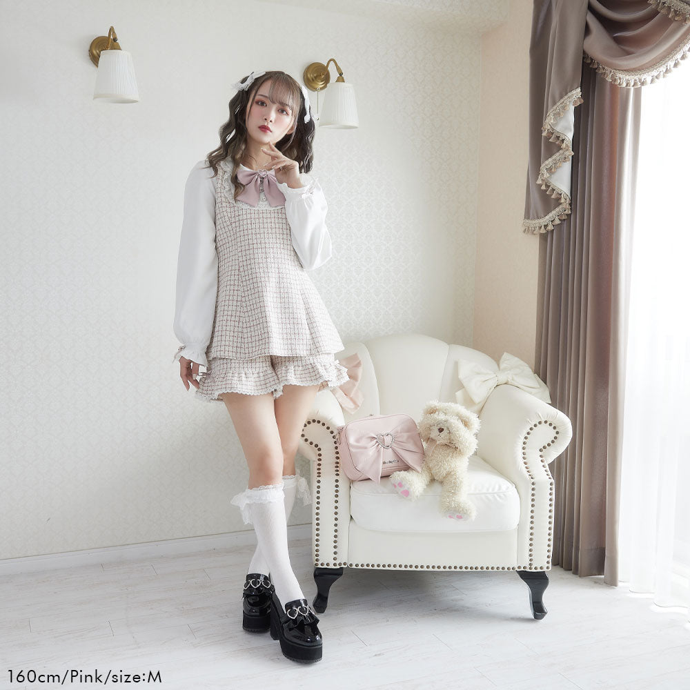 ヨークリボンツイードセットアップ – レディースファッション通販の夢