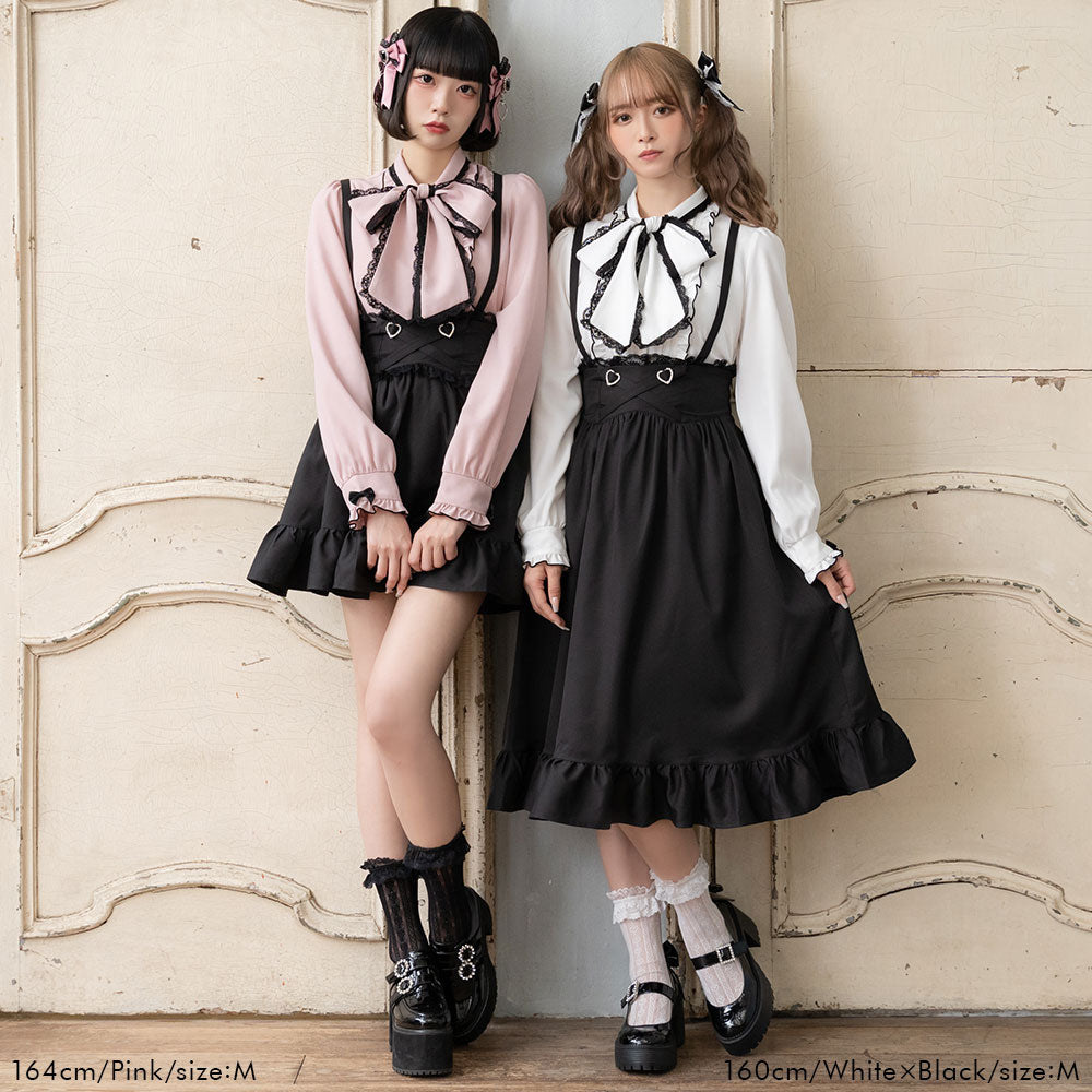 ADEAM By FOXEY ボウタイ リボン ブラウス 後ろカットレース レースフリルたっぷり上品ボウタイリボンブラウス – レディース