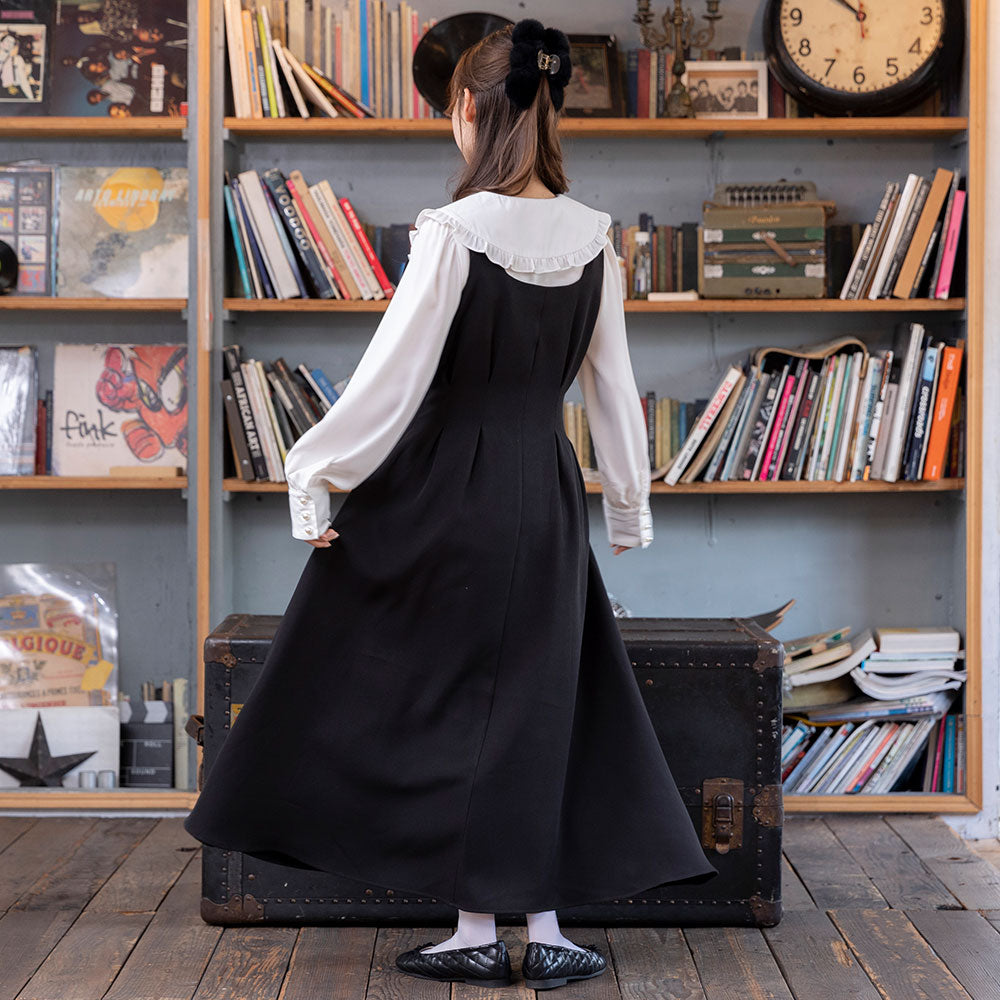 【美品】23年 リボン　カメリアダブルジップ　フード付きキルティングワンピース ダブルリボンジャンスカワンピース – レディースファッション通販の夢