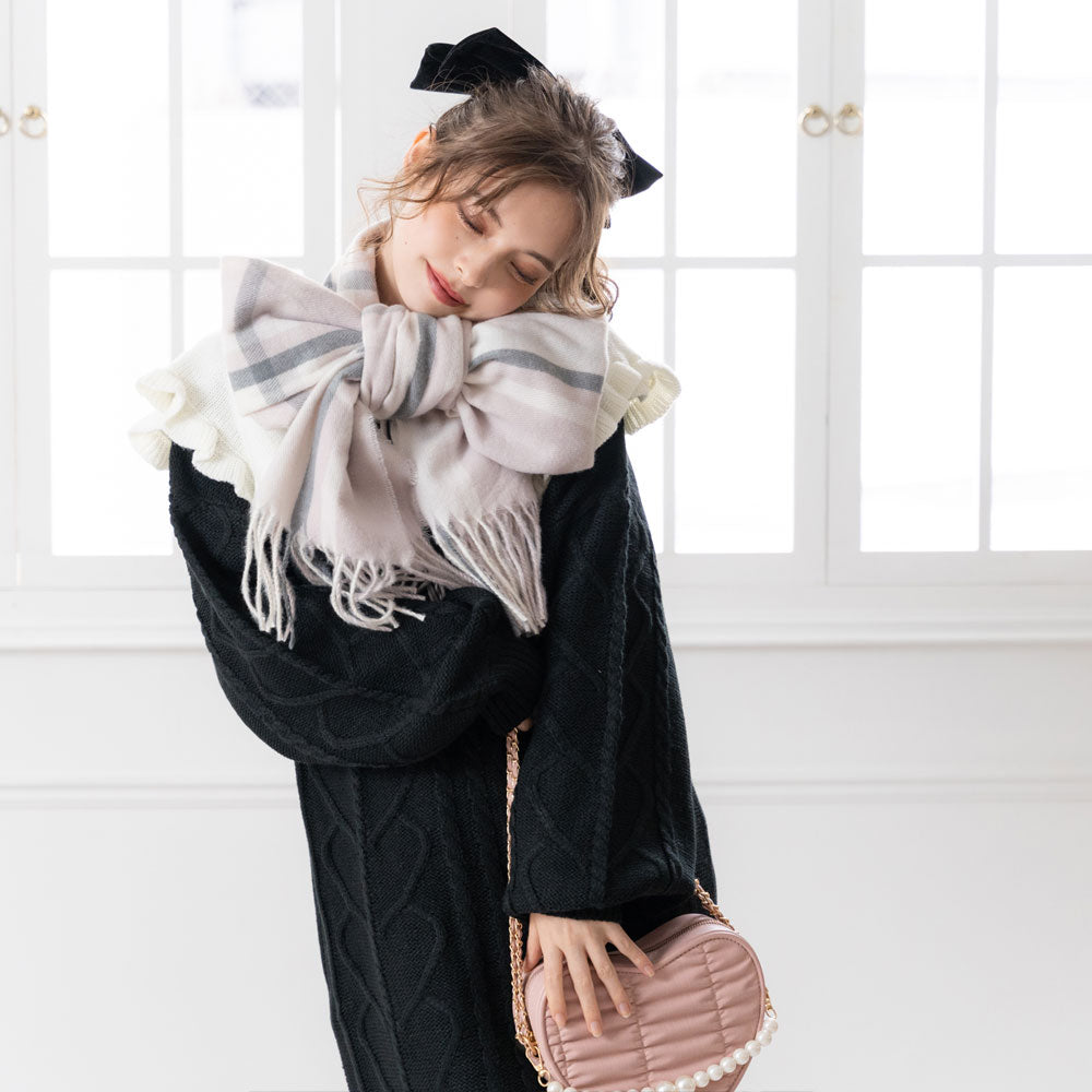 レストローズ　ストール　マフラー　花柄チェック L'EST ROSE（ストール/パシュミナ）のフリマアイテム一覧