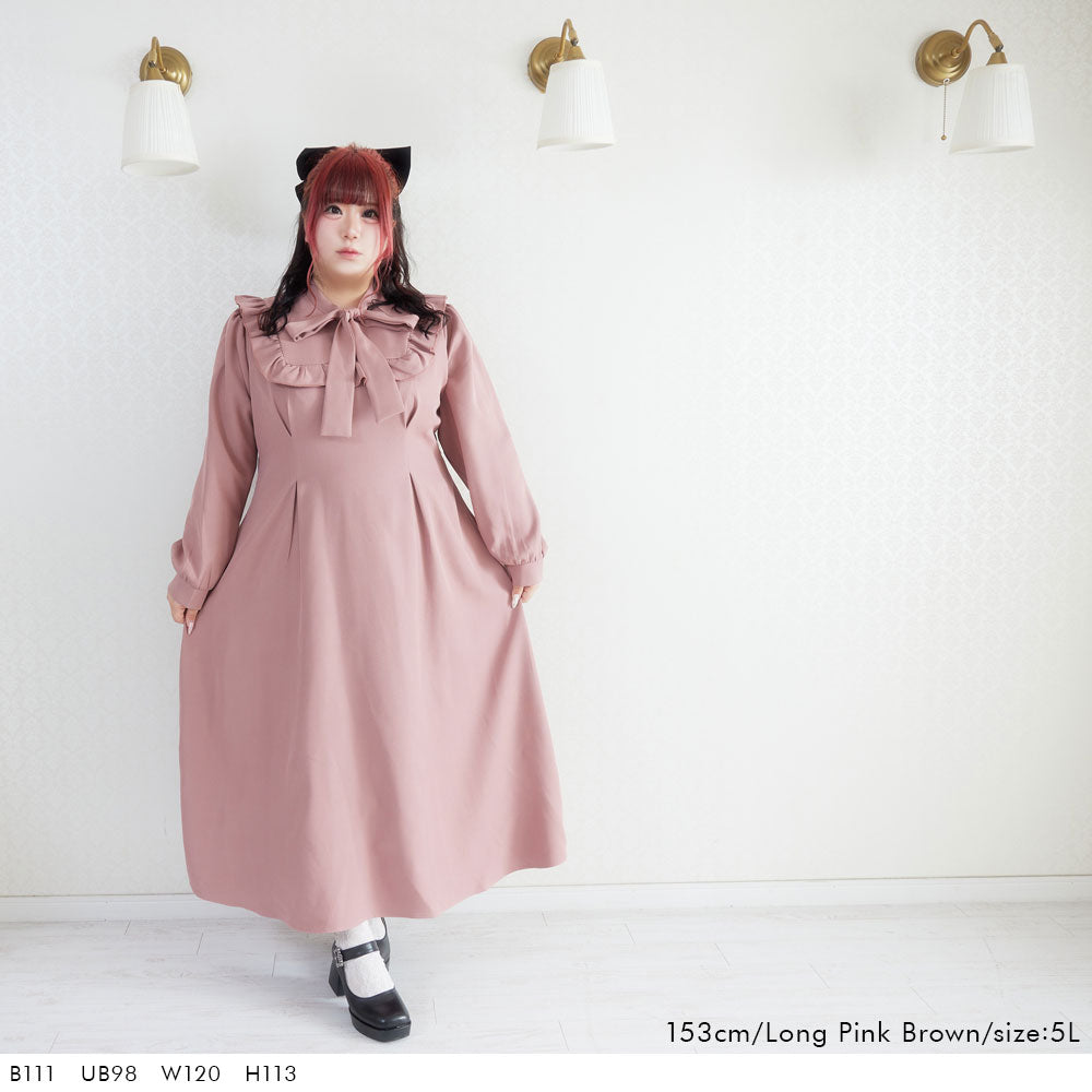 &LOVE ハートすずらんのラッフルふりるワンピース　３L アンドラブショー放送♡】ハートすずらんのラッフルふりるワンピース