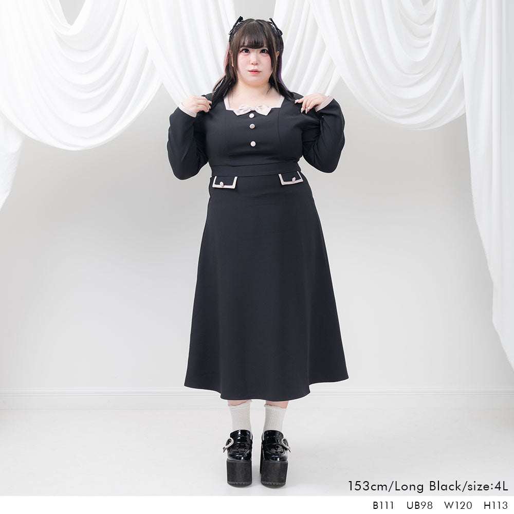 スクエアネックリボンレディワンピース – レディースファッション通販