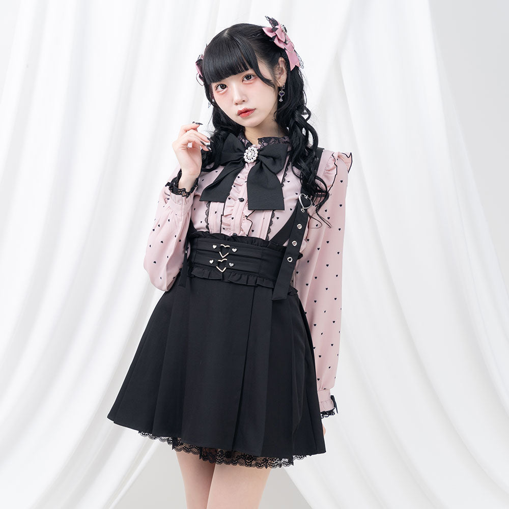 ブランド一覧 | ワールド オンラインストア 大人パープルxブラック【ハートフリルとドットチュール重ね魅惑 コスプレ衣装