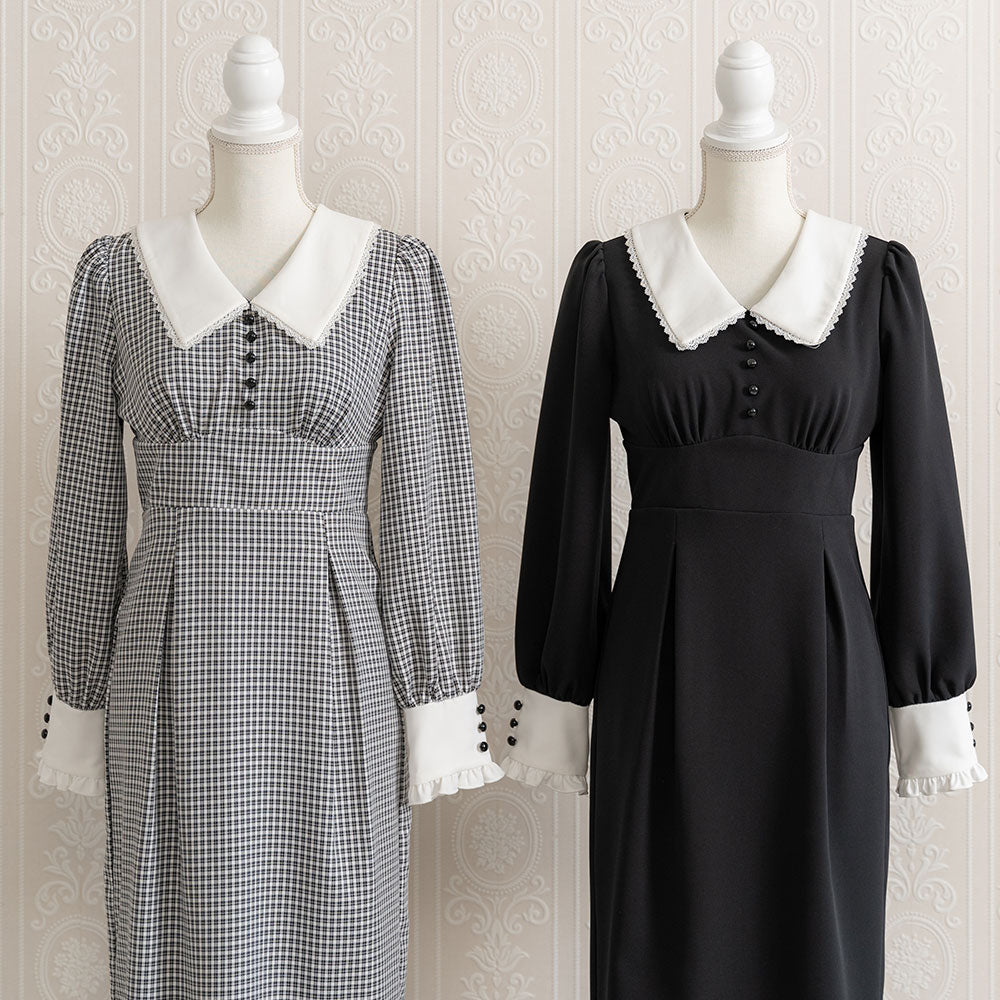 角襟Iラインレディワンピース – レディースファッション通販の夢展望