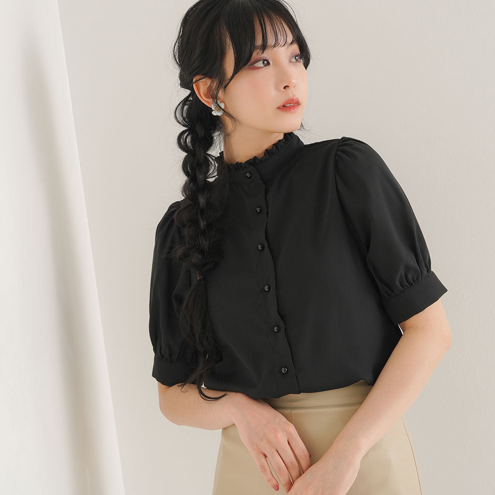 メタモ♡スタンドカラーフリルキャンディスリーブブラウス 110440081909-0_0.jpg