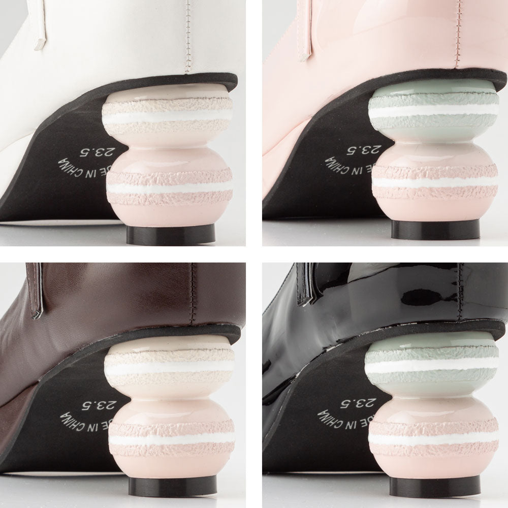 夢展望 マカロンブーツ ホワイト マカロンヒールロリータパンプス – レディースファッション通販の夢