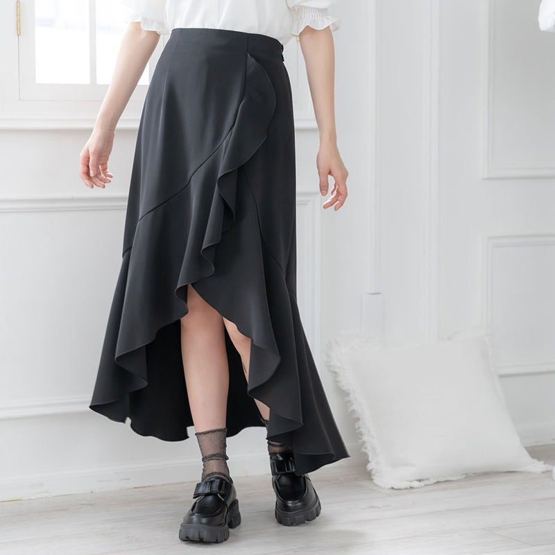 アシメフリルマーメイドスカート – レディースファッション通販の夢