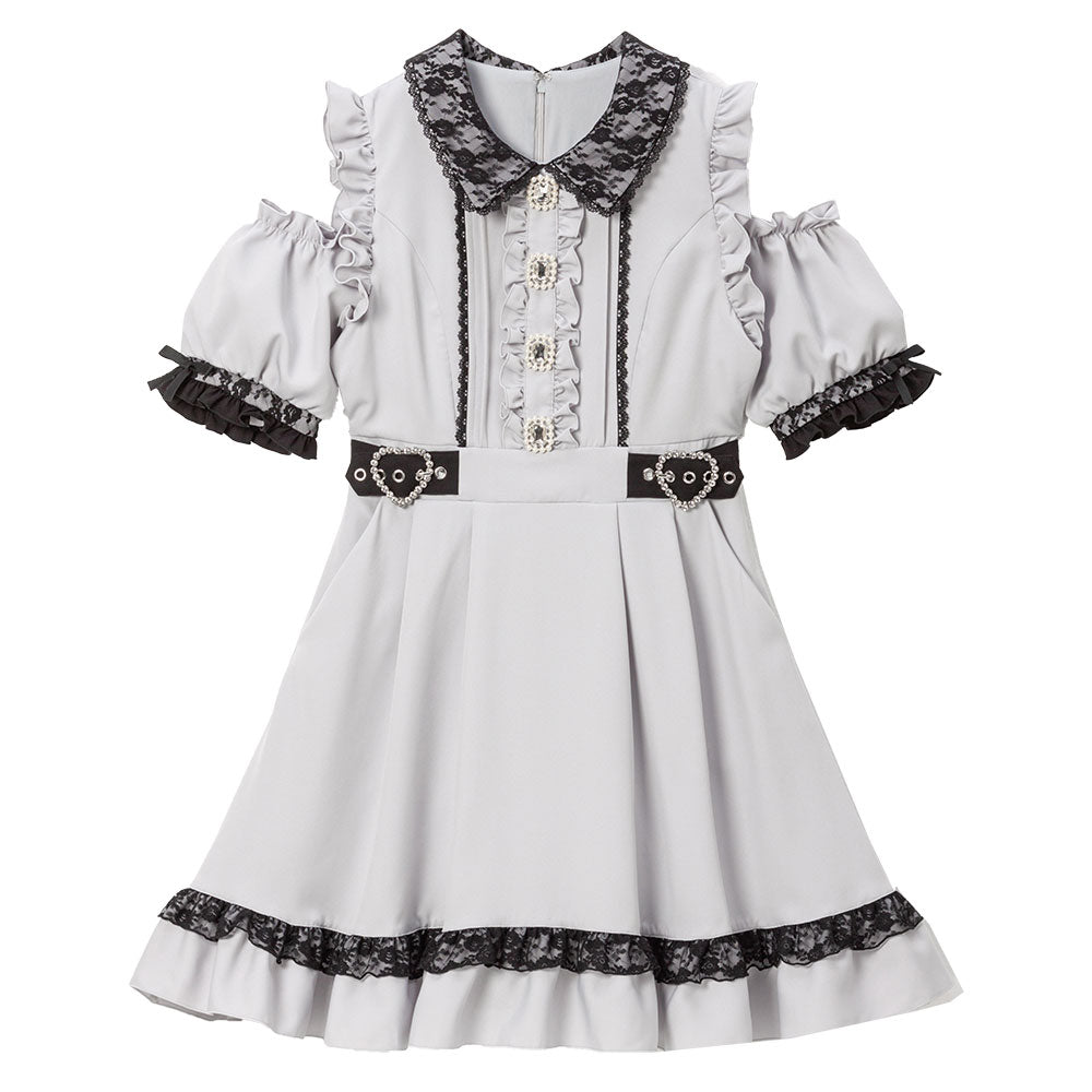 夢展望DearMyLoveWhip キラキラビジューオフショルフリルワンピース キラキラビジューオフショルフリルワンピース – レディース