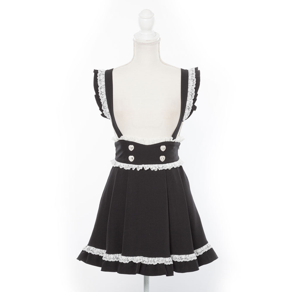 大きめハートのパームルート ときめきハートビジューレーススカート – レディース