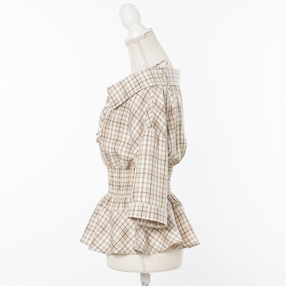 抜き襟ペプラムシャツ – レディースファッション通販の夢展望