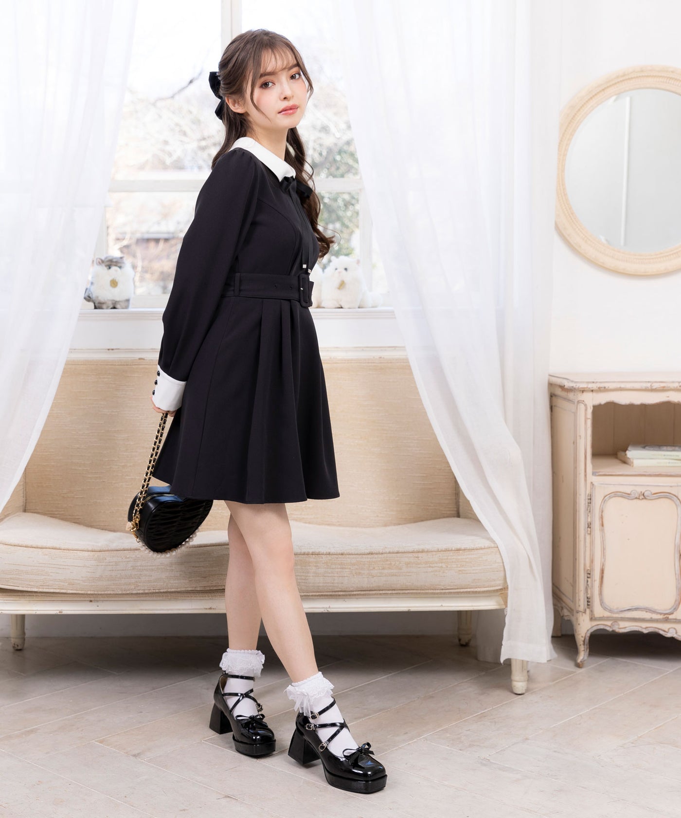 スクエアトゥ2wayストラップパンプス【大きいサイズ有】 – レディース