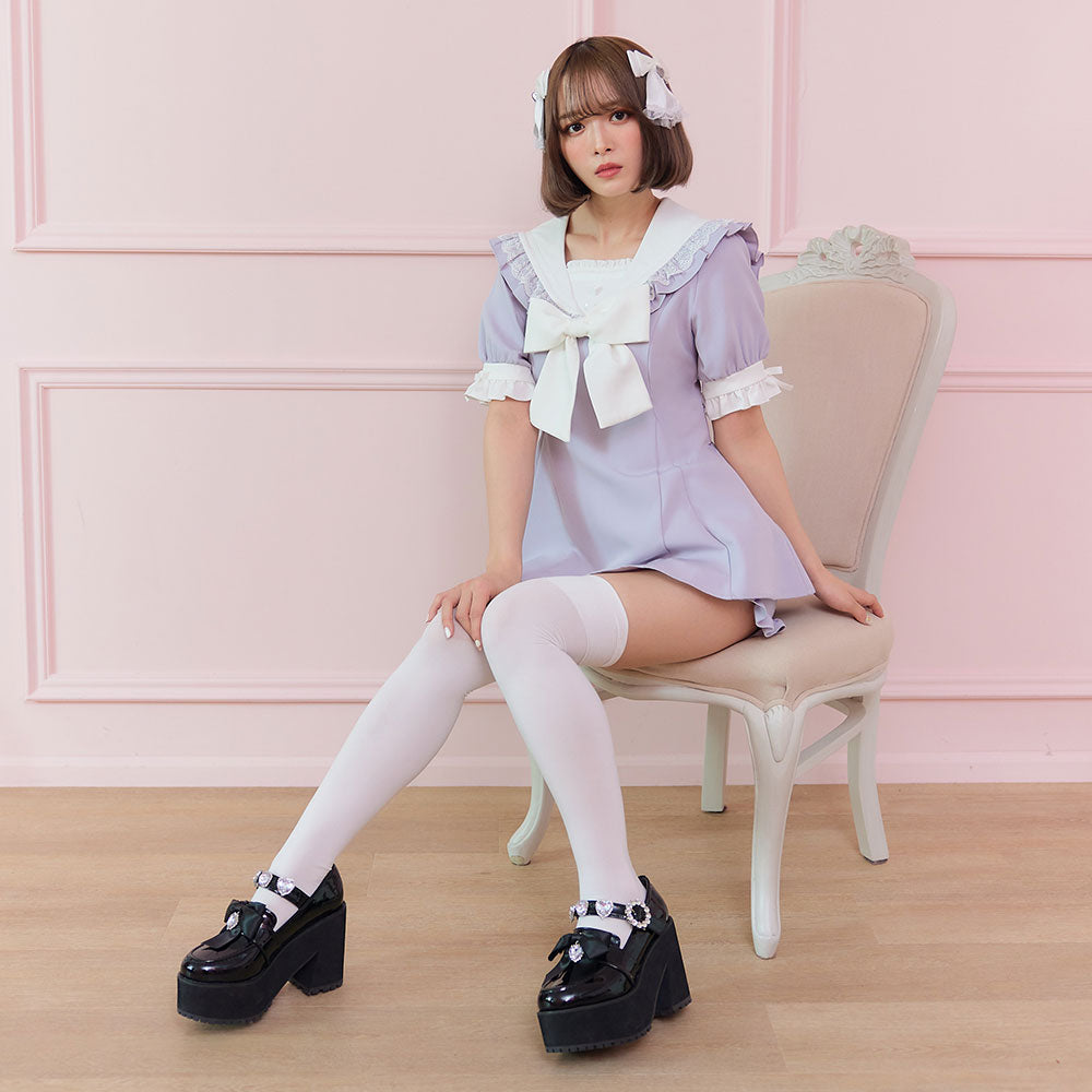 セーラーレースリボンセットアップ – レディースファッション通販の夢