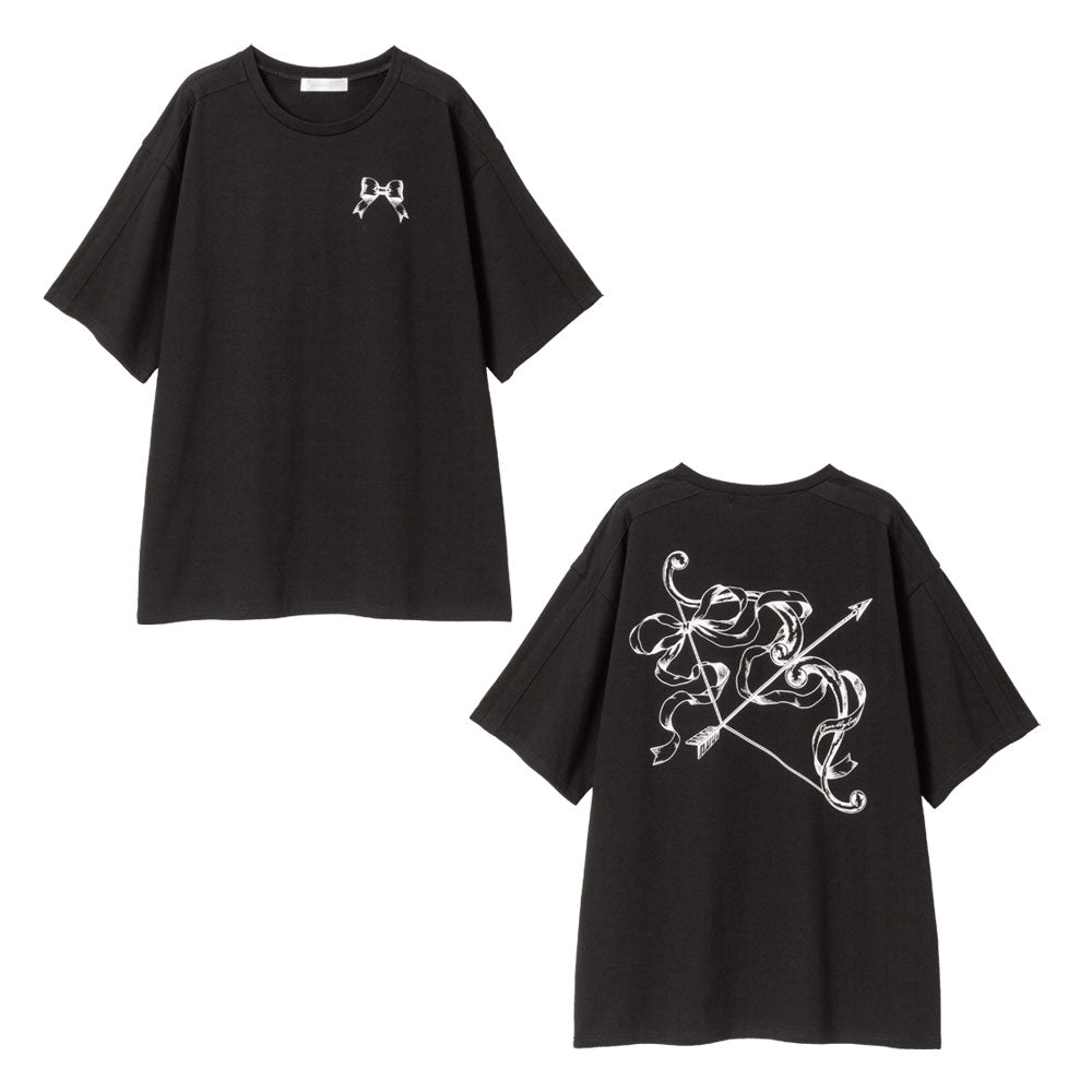【新品未使用】フェアライアー　ギンガムリボンデタッチャブルTシャツ黒 新品未使用】フェアライアー ギンガムリボンデタッチャブルTシャツ黒