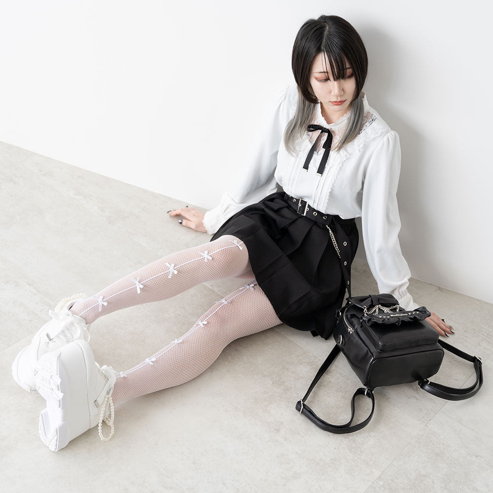 センターリボン網みタイツ – レディースファッション通販の夢展望【公式】