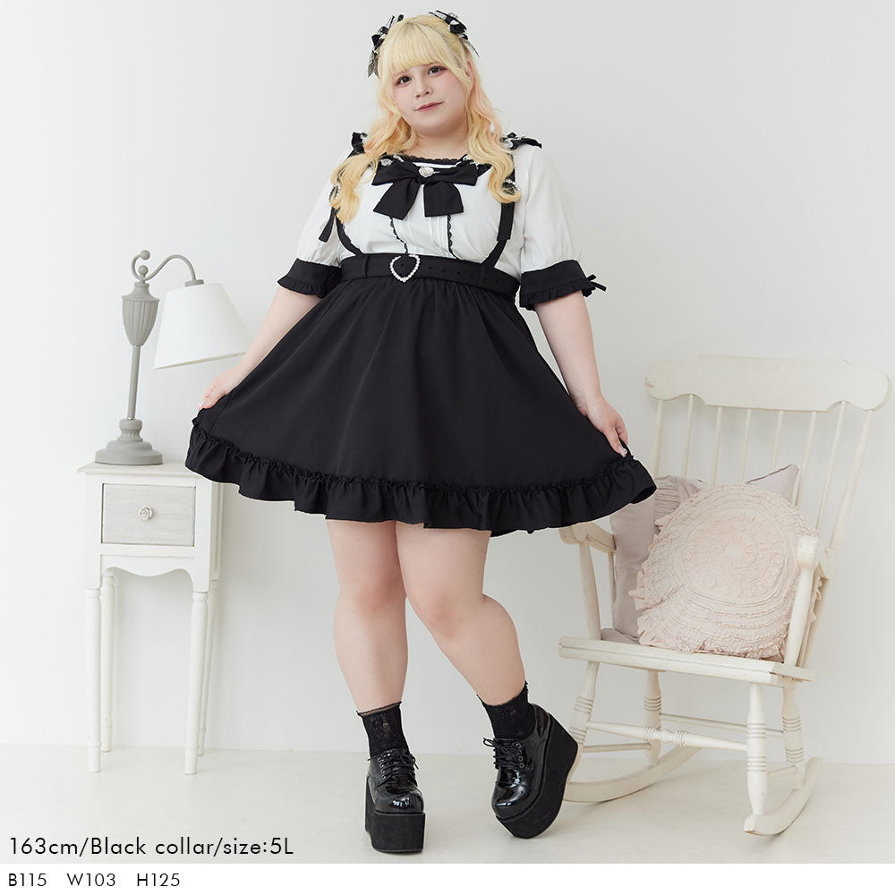 DearMyLoveWhipフリルセーラー襟 半袖サイズ4L 楽天市場】ビッグセーラーフリル襟ブラウス レディース トップス